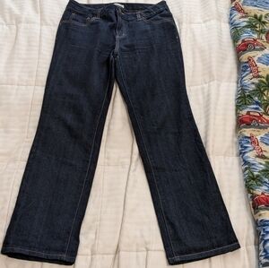 Cherokee 14 Petite dark wash jeans with adjustable waist.
